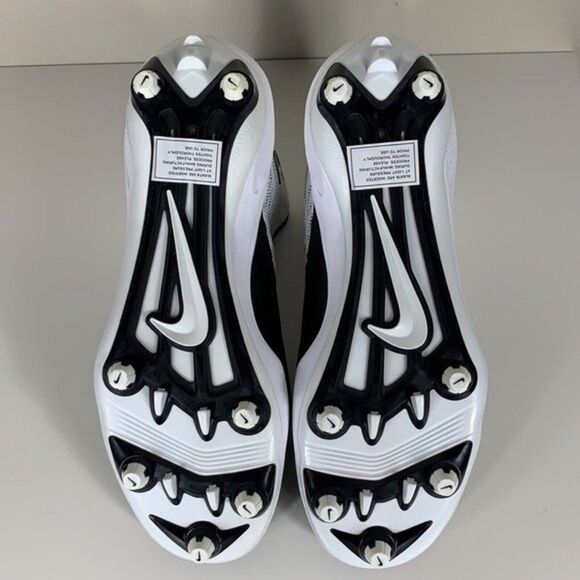 Nike Zoom Black & White Cleats men’s size 13.5 - Picture 4 of 7